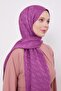 Plum Square Pattern Blue Jacquard Shawl