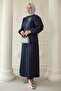 Navy Blue Leopard Print Jacquard Skirt Set - 6