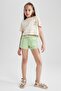 100% Cotton Printed Shorts with Elastic Waist for Girls A2455A823Hs - 3