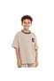 Boys' Cord Set – Beige T-Shirt and Shorts Outfit with Label Detail - 2