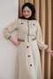 Ribbed Buttoned Stone Double Suit - 2