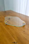 Curved Glass Tray with Wooden Base Decorative Organizer Stand for Makeup/Jewelry/Kitchen. - 3