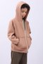 Unisex Children's Hooded Zipper Cardigan – Brown Comfortable and Stylish Casual Top - 5