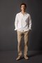 Regular Fit Zipper Pocket Straight Leg Gabardine Chino Canvas Trousers B2088ax24sp