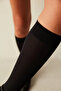 40 Den Matte Black Micro Below Knee Women's 3 Pairs Trouser Socks - 3