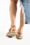 Zuri Women's Genuine Leather Single Buckle Non-Slip Sole Coconat (Tan) Slippers - 6