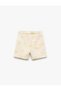 Palm Printed Cotton Muslin Shorts with Lace-Up Waist - 2