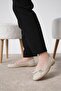 Twis Women's Knitted Detailed Bow Leather Ballerinas - 3