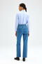 High Waist Straight Fit Denim Trousers - 5