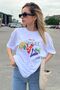 More Self Love T-Shirt - White Printed Crew Neck Short Sleeve Loose - 3