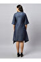 - Asymatrical denim maternity dress with side pockets - 2