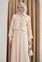 Buttoned Bolero Skirt Cream Suit - 5