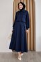 Buttoned Bolero Skirt Navy Blue Suit