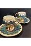 Zühre Porcelain Hand Painted Set of 2 Coffee Cups - 3