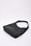 Black Shk180 Faux Leather, Snap Fastener, Two Compartment Hand, Arm and Shoulder Bag - 8