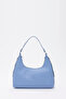 Blue Shk82 Baguette Model Single Compartment Women's Faux Leather Shoulder Bag