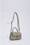 Mint Green Shk109 Faux Leather Women's Hand, Arm and Shoulder Bag with Snap Fasteners and Adjustable Strap U:11 E:19 G: - 2