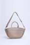 Mink Shk199 Faux Leather Single Compartment, Makeup Bag, Double Strap Hand. Arm and Shoulder Bag