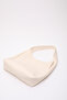 Cream Shk180 Faux Leather, Snap Fastener, Two Compartment Hand, Arm and Shoulder Bag - 8