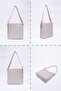 Cream Shk175 Shabby Faux Leather, Snap Fastener, Lined, Inner Pocket, Adjustable Strap Handle and Shoulder Bag - 8