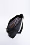 Shk175 Black Faux Leather Bag with Snap Fastener, Lining, Inner Pocket and Adjustable Strap - 5