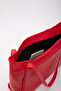 Red Shk90 Faux Leather Hand, Arm and Shoulder Shopper Bag with Internal Compartment and Zipper - 7