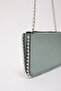 Mint Green Shk182 Faux Leather 3-Compartment Bead Detailed Zippered Chain Strap Hand, Arm and Shoulder Bag - 4