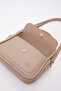 Mink Shk97 Faux Leather Front Pocket Detailed 2 Compartment Adjustable Strap Hand, Arm and Shoulder Bag - 5