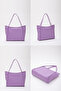 Lilac Shk90 Faux Leather Hand, Arm and Shoulder Shopper Bag with Internal Compartment and Zipper U:28 E:40 W:9 - 8