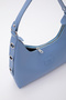 Blue Shk82 Baguette Model Single Compartment Women's Faux Leather Shoulder Bag - 4