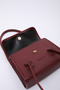 Burgundy Shk178 Faux Leather, Single Compartment, Snap Fastener, Hand, Arm and Shoulder Bag - 6