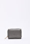 Silver Shk177 Faux Leather 8 Compartments, Card Holder, Paper and Coin Compartment Snap Wallet