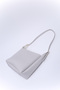 Gray Shk158 Faux Leather Single Compartment Strap Snap Crossbody and Shoulder Bag - 7