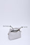 Gray Shk24 Soft Leather Knot Detailed Chain Strap Hand and Shoulder Bag L:14 W:22 W:8 Cm - 5