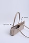 Mink Shk195 Faux Leather Single Compartment Baguette Model Zippered Hand, Arm and Shoulder Bag - 5