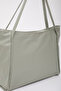Mint Green Shk90 Faux Leather Hand, Arm and Shoulder Shopper Bag with Internal Compartment and Zipper - 5
