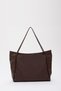 Brown Color Shk90 Faux Leather Hand, Arm and Shoulder Shopper Bag with Internal Compartment and Zipper - 4