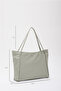 Mint Green Shk90 Faux Leather Hand, Arm and Shoulder Shopper Bag with Internal Compartment and Zipper - 2