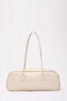 Cream Shk193 Faux Leather Single Compartment Bowling Hand, Arm and Shoulder Bag - 3