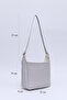 Gray Shk158 Faux Leather Single Compartment Strap Snap Crossbody and Shoulder Bag - 2