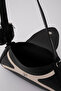 Black/Cream Shk96 Faux Leather Single Compartment Hand and Shoulder Bag with Wallet L:18 E:32 W:8 cm - 6