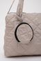 Cream Shk128 Quilted Wallet Waterproof 2 Compartment Hand, Arm and Shoulder Bag - 5