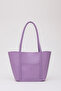 Lilac Shk80 Faux Leather Large Size Arm and Shoulder Bag with Front Pocket and Snap Fastener Makeup Bag U:26 E:40 W:8 c - 2