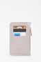 Gray Shk101 Faux Leather Card Holder Wallet with 6 Card Holders and Zippered Coin Compartment