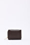 Brown Color Shk177 Faux Leather 8 Compartments, Card Holder, Paper and Coin Compartment Snap Wallet