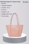 Powder Shk80 Faux Leather Large Size Arm and Shoulder Bag with Front Pocket and Snap Fastener Makeup Bag U:26 E:40 W:8 - 3