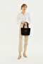 Black Canvas Fabric Daily Women's Shoulder Bag U-37 - 5