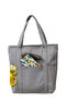 Gray Shk20 4 Compartment Zippered Canvas Fabric Daily Women's Shoulder Bag E:36 L:33 W:7 cm - 2