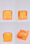 Orange Shk102 Square Transparent Pvc Multi-Purpose Travel & Makeup Bag - 8