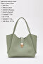 Shk126 Mint Green Faux Leather - Lock Detailed Makeup Bag L:27 E:37 W:12 cm - 3